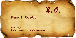 Mandl Odett névjegykártya